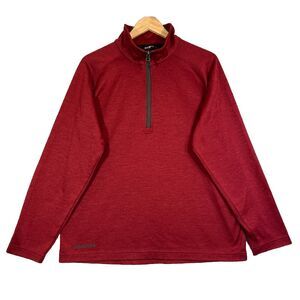 Boulder Gear 1/4 Zip Shirt Men Medium Rust Performance Athletic Base Layer